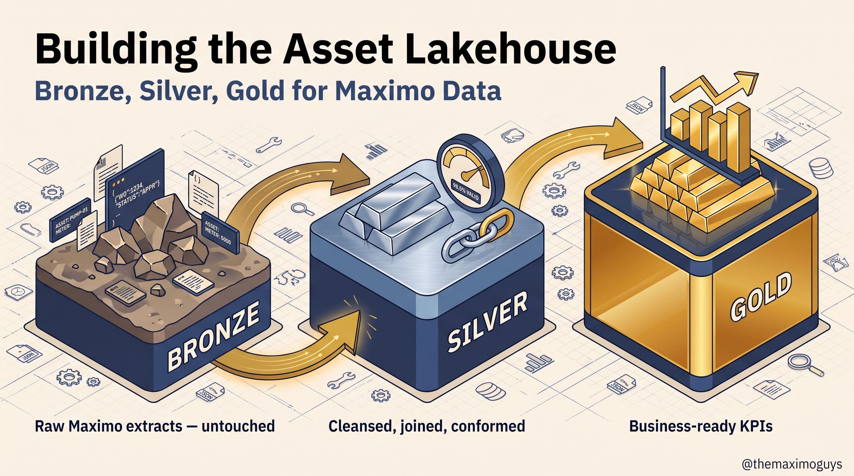 Building the Asset Lakehouse: Bronze, Silver, Gold for Maximo Objects