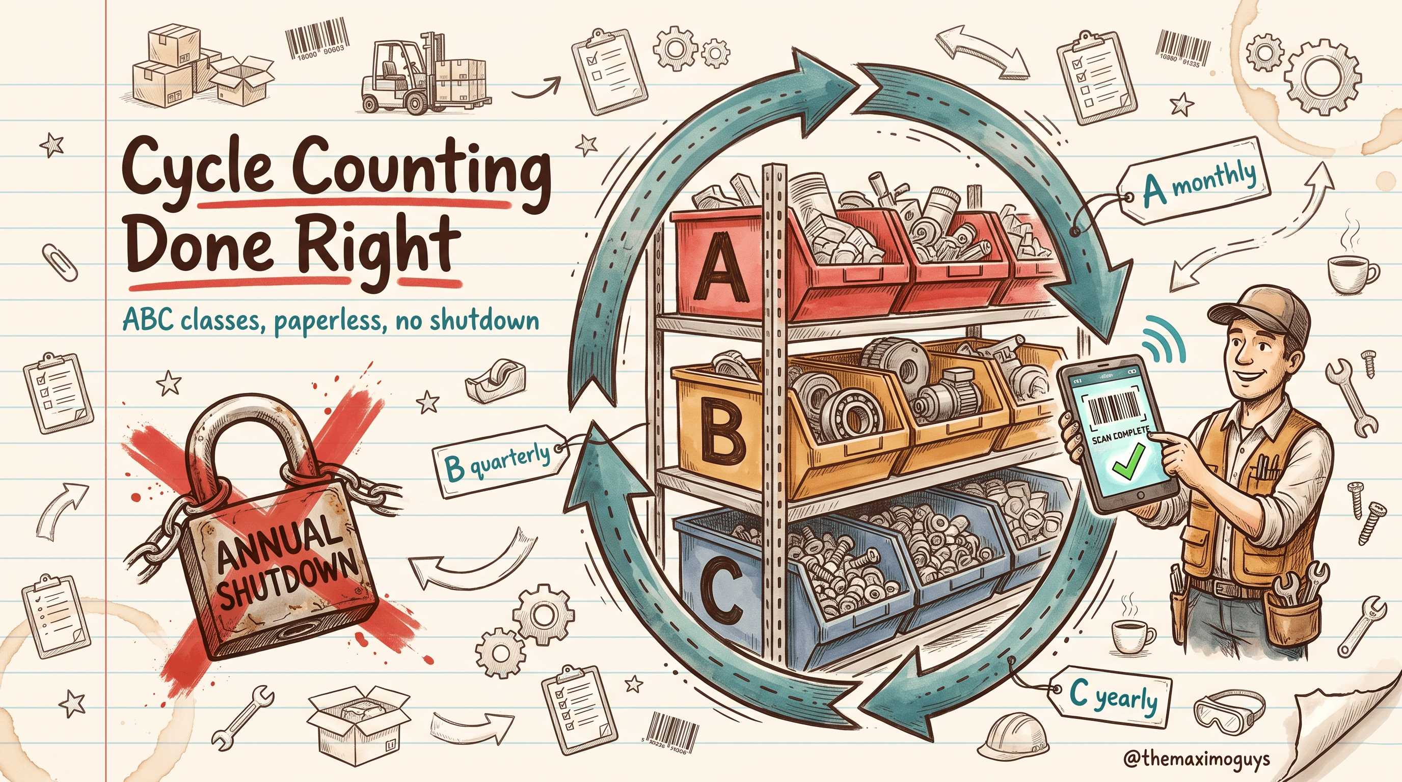Cycle Counting the Smart Way: ABC Classes, Count Books, and Paperless Counts