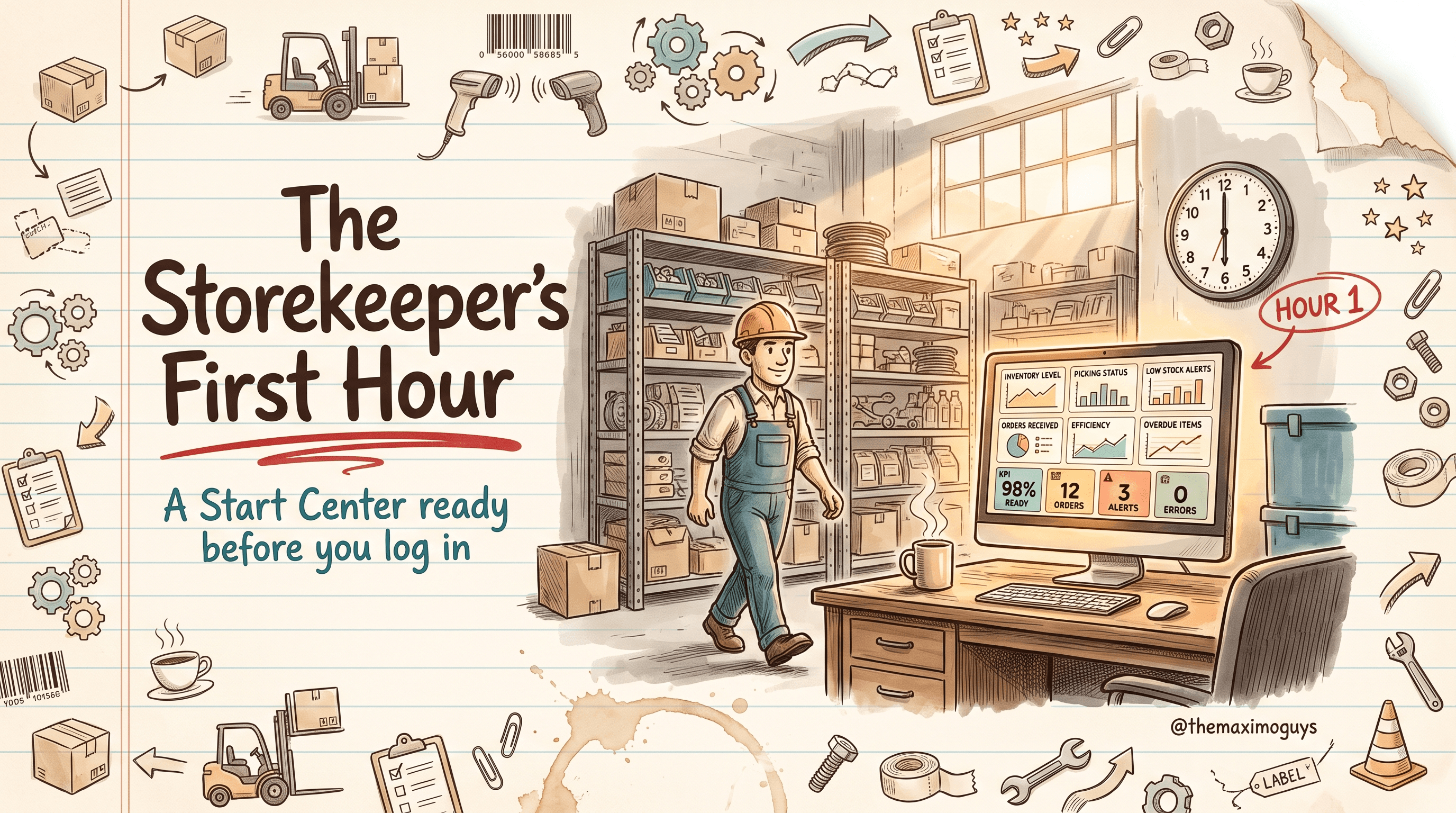 The Storekeeper's First Hour: A Start Center That Runs the Storeroom Before Anyone Logs In