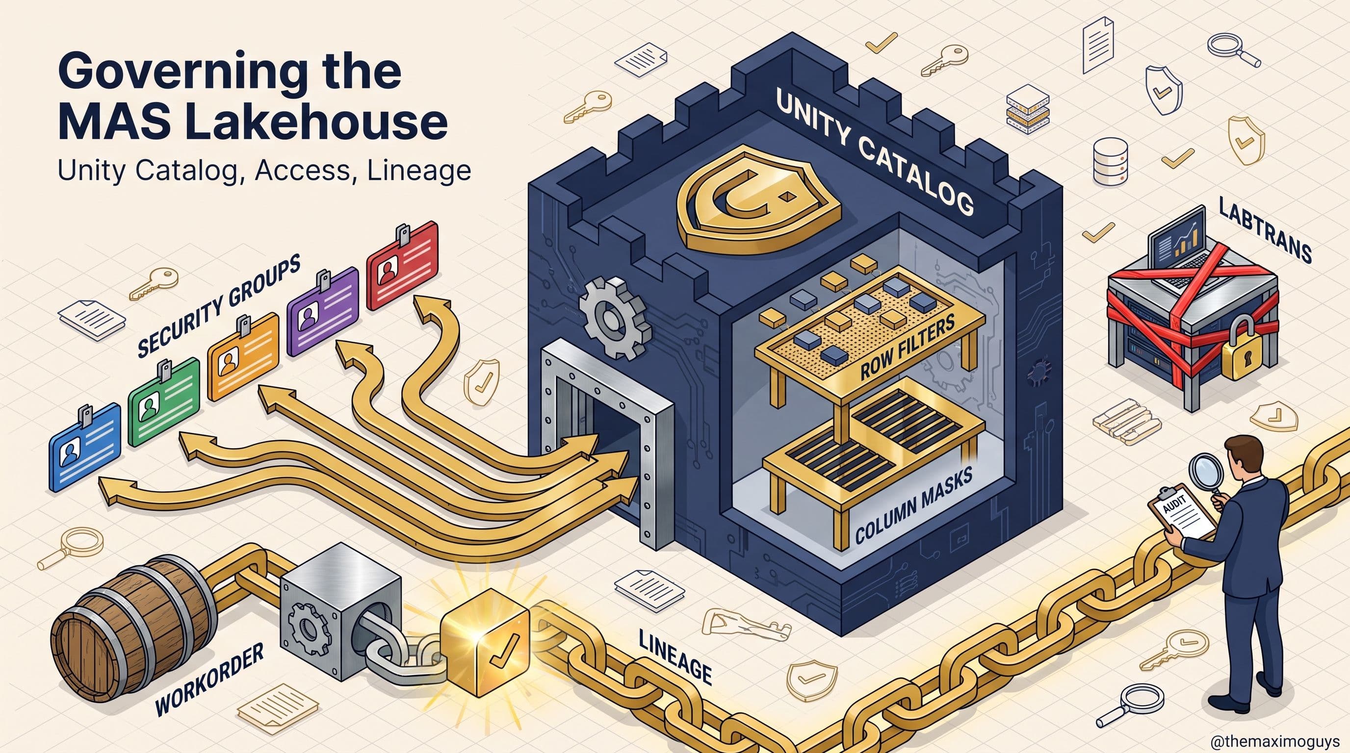 Governance and Security for the MAS Lakehouse: Unity Catalog, Access, Lineage